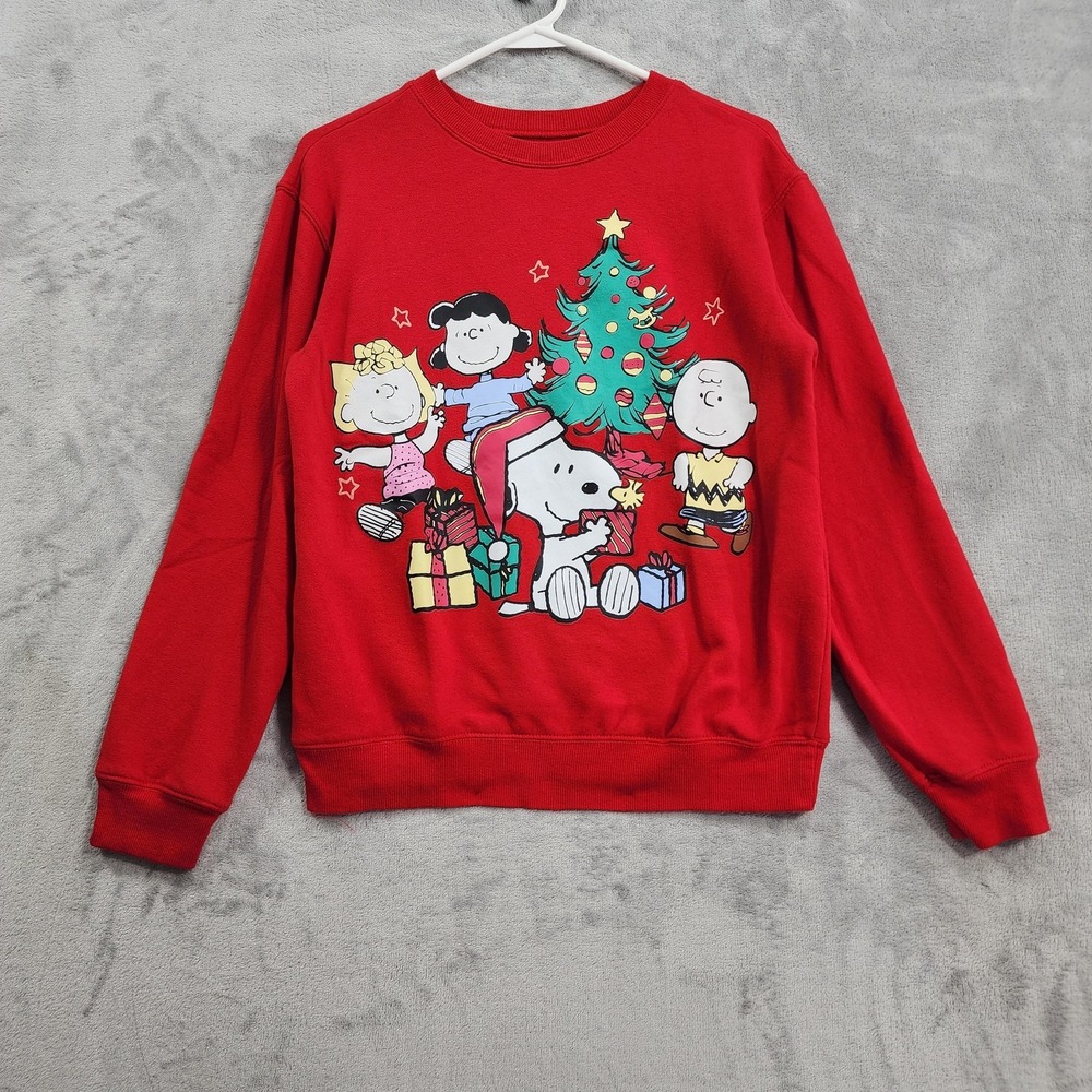 Love Tribe Sweatshirt Women S Red Peanuts Snoopy Charlie Brown Christmas Holiday
